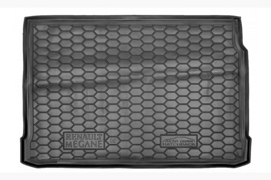 Renault Megane II 2004-2009 гг. Коврик багажника HB 2002+ (Autogumm, пластик) Image