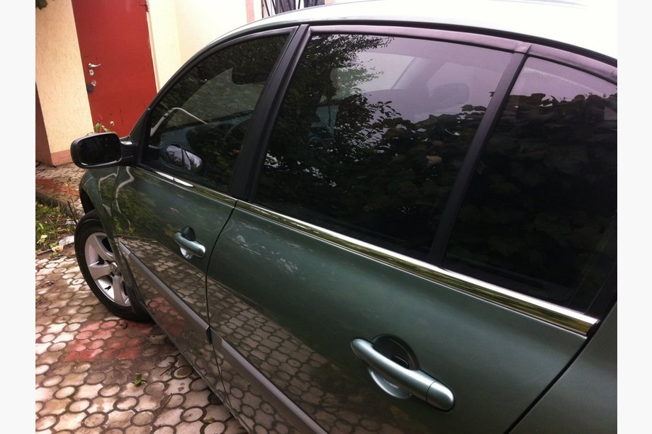 Renault Megane II 2004-2009 гг. Наружные молдинги окон нержавейка (4 шт) HB, Carmos - Турецкая сталь Фото 5