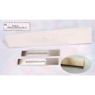 Накладки на пороги Natanika Standard (2 шт, нержавейка) Renault Master 1998-2010 гг.