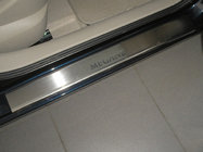 Renault Megane II 2004-2009 гг. Накладки на Пороги Nataniko (4 шт., Нержавейка) фото 1