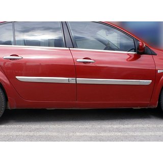 Широкие дверные молдинги 2004-2006 (4 шт, нержавейка) Renault Megane II 2004-2009 гг.