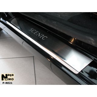 Накладки на Пороги Nataniko (4 шт., Нержавейка) Renault Scenic/Grand 2009-2016 гг. фото 2