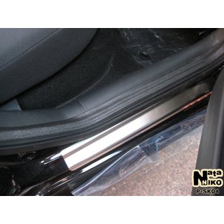 Накладки на пороги NataNika (4 шт, нержавейка) Skoda Octavia I Tour A4 1996-2010 гг. фото 2