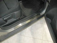 Skoda Yeti 2009-2017 гг. Накладки на пороги Nataniko (6 шт, нержавейка) фото 1