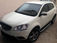 SsangYong Korando 2010-2019 гг. Боковые Подножки Fullmond (2 шт., Алюминий) фото 1