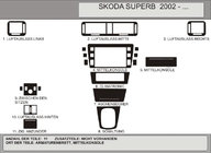 Skoda Superb 2001-2009 гг. Автодекор Hartman (вариант №2) фото 1