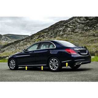 Накладки на молдинги V1 нержавейка Mercedes C-сlass W205 2014-2021 гг. фото 1