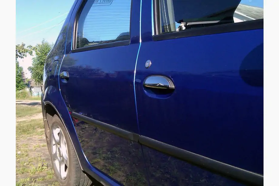 Renault Logan I 2008-2013 гг. Хромированные Накладки на Ручки (4 шт., Нержавейка) Фото 1