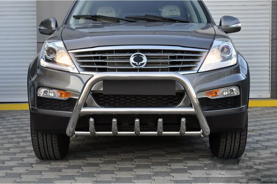 SsangYong Rexton I 2001-2017 гг. Кенгурятник WT003 (нержавейка)
