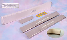 Subaru Forester 2008-2013 гг. Накладки на пороги Natanika Standard (4 шт, нержавейка) фото 1