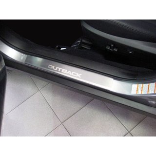 Накладки на пороги Natanika Premium нержавеющая сталь (2 шт.) Subaru Outback 2009-2014 гг.
