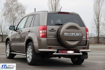 Задняя защита AK003-2 (нержавейка) фото 3