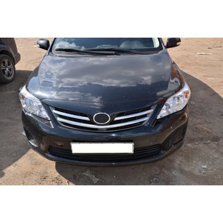 Хромированные накладки на решетку радиатора (2010-2013, 3 шт, нержавейка) Toyota Corolla 2007-2013 гг. фото 2