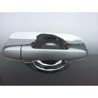 Хромированные чашечки под ручки с лепестками (4 шт, пластик) Mazda 3 2009-2013 гг.