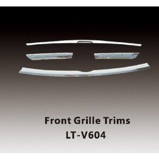 Хромированные Накладки на Решетку 2010-2012 (4 шт, пластик) Toyota Rav 4 2006-2013 гг. фото 1