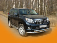 Toyota Land Cruiser Prado 150 2009-2023 гг. Передняя защита ST014 (нержавейка) фото 3