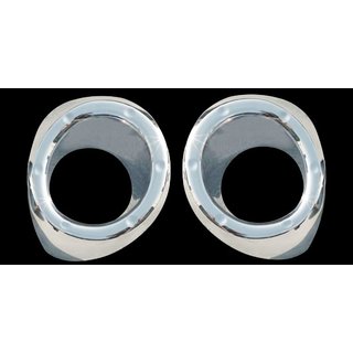 Накладки на задние противотуманные фары (2 шт, пластик) Toyota Highlander 2008-2013 гг.