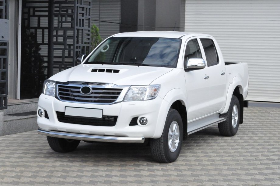 Toyota Hilux 2006-2015 гг. Передняя защита ST008 (нержавейка) Фото 4