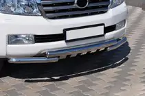 Toyota Land Cruiser 200 2007-2021 гг. Передняя Дуга ST015 (Нержавейка) фото 3