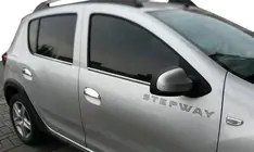Dacia Sandero 2013-2020 гг. Хромированные Накладки на Ручки (4 шт., Нержавейка) фото 2