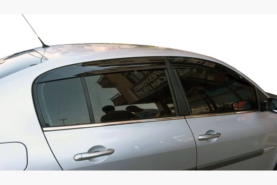 Renault Megane II 2004-2009 гг. Наружные молдинги окон нержавейка (4 шт) HB, Carmos - Турецкая сталь Фото 3