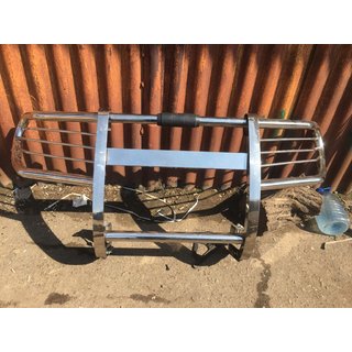 Б/У кенгурятник с защитой фар (Оригинал) Toyota Land Cruiser Prado 120 2002-2009 гг. фото 2