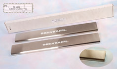 Toyota FJ Cruiser 2006-2022 гг. Накладки на пороги Natanika Standard (2 шт, нержавейка) фото 1