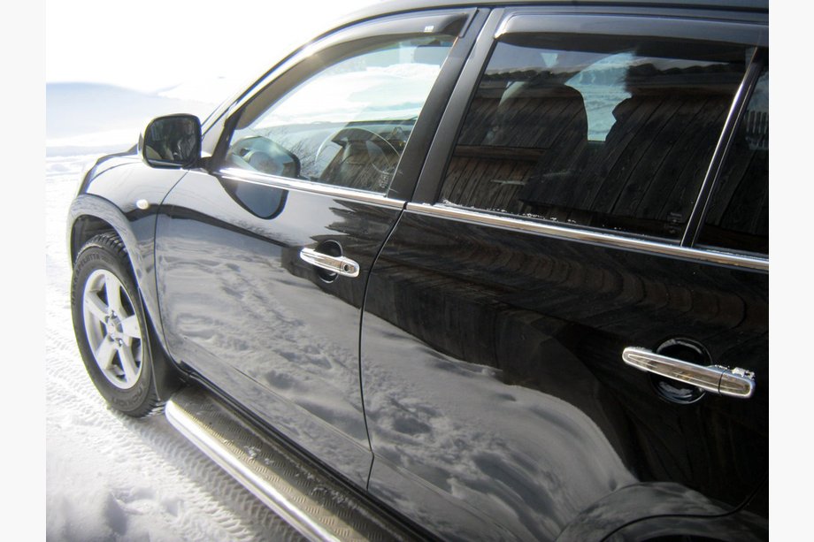 Toyota Rav 4 2006-2013 гг. Наружные молдинги окон нержавейка (4 шт) Image