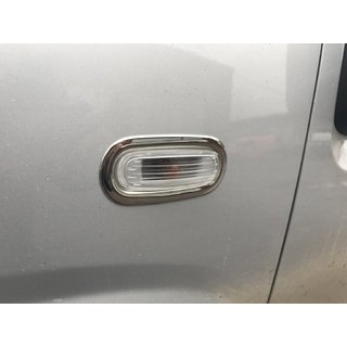 Хромированные окантовки поворотников (2 шт., нержавейка) Opel Combo 2012-2018 гг. фото 1