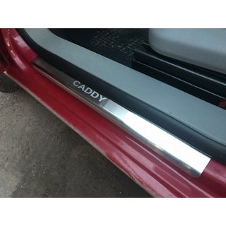 Накладки на дверные пороги Natanika Standard (4 шт, нержавейка) Volkswagen Caddy 2004-2010 гг. фото 1