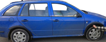 Skoda Fabia 2000-2007 гг. Расширители арок (комплект, черные) фото 1