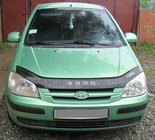 Hyundai Getz 2002- гг. Дефлектор капота 2002-2005 (VIP) фото 1