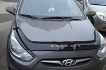 Hyundai Accent 2011-2017 гг. Дефлектор капота 2010-2014 (VIP) фото 1