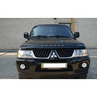 Дефлектор капота (VIP) Mitsubishi Pajero Sport 1996-2007 гг. фото 1
