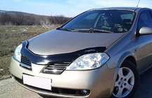 Nissan Primera P12 2002-2007 гг. Дефлектор капота (VIP) фото 1