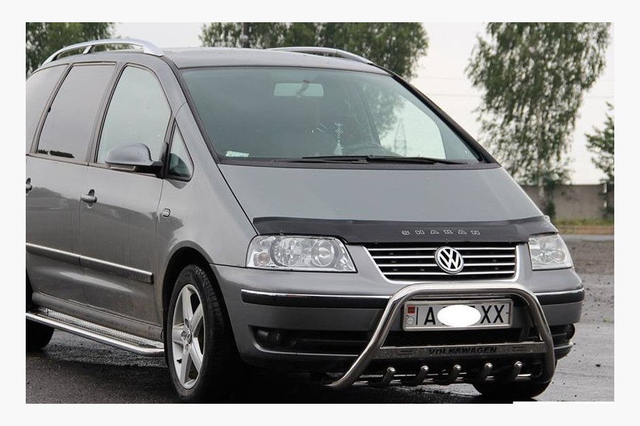 Volkswagen Sharan 1995-2010 гг. Дефлектор капота 2000+ (VIP) Image