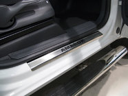 Volkswagen Amarok 2010-2022 гг. Накладки на Пороги Nataniko (4 шт., Нержавейка) фото 1