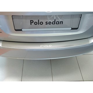 Накладка на задний бампер Nataniko (нержавейка) Volkswagen Polo 2010-2017 гг.