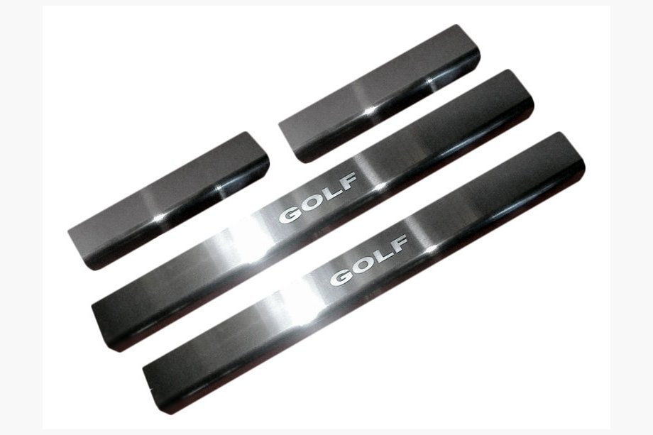 Volkswagen Golf 7/E-Golf 2012-2020 гг. Накладки на пороги Nataniko (4 шт., нержавейка) Image