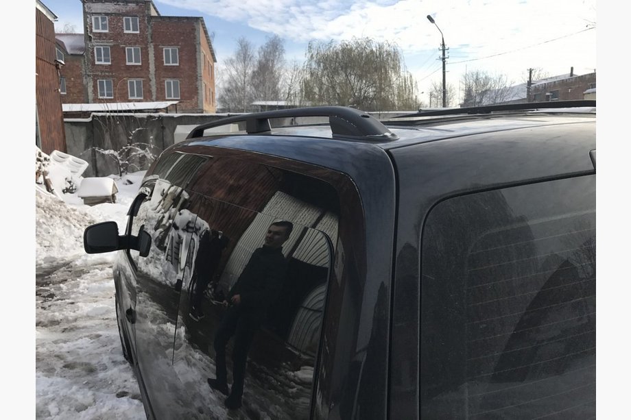 Volkswagen Caddy 2010-2015 гг. Рейлинги Skyport BLACK Фото 5