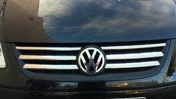 Volkswagen Caddy 2004-2010 гг. Хром Накладки на Решетку Life (6 шт, Нержавейка) фото 2