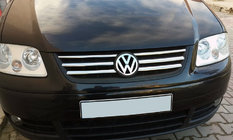 Volkswagen Caddy 2004-2010 гг. Хром Накладки на Решетку Life (6 шт, Нержавейка) фото 1