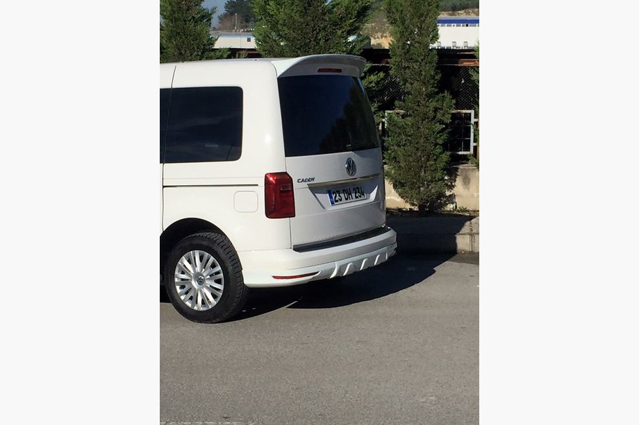 Volkswagen Caddy 2015-2020 гг. Накладка на задний бампер (грунтованная под покраску) Фото 3