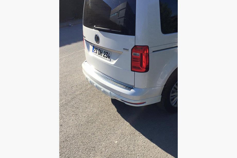 Volkswagen Caddy 2015-2020 гг. Накладка на задний бампер (грунтованная под покраску) Фото 4