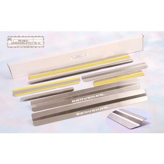 Накладки на пороги Nataniko (8 шт., нержавейка) Volkswagen Jetta 2006-2011 гг. фото 2