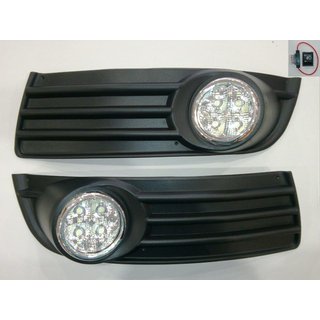 Противотуманные фары с LED-вставками Volkswagen Jetta 2006-2011 гг.