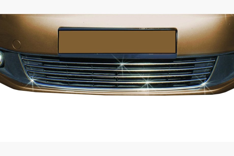 Накладки на передний бампер Comfort (5 шт., нержавейка) Image