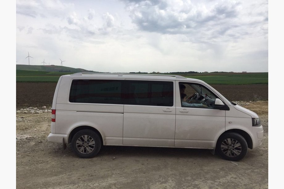 Volkswagen T5 2010-2015 гг. Рейлинги Skyport (белые) Короткая База Фото 10