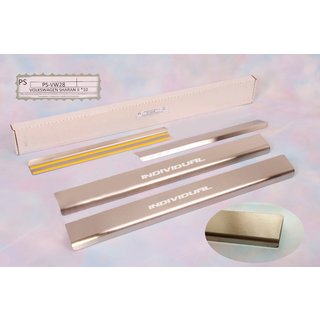 Накладки на пороги Natanika Standard (2 шт, нержавейка) Volkswagen Sharan 2010-2023 гг.