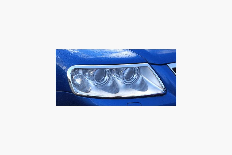 Volkswagen Touareg 2002-2010 гг. Хром Накладки Передние Фары 2003-2008 (2 шт, пластик) Image